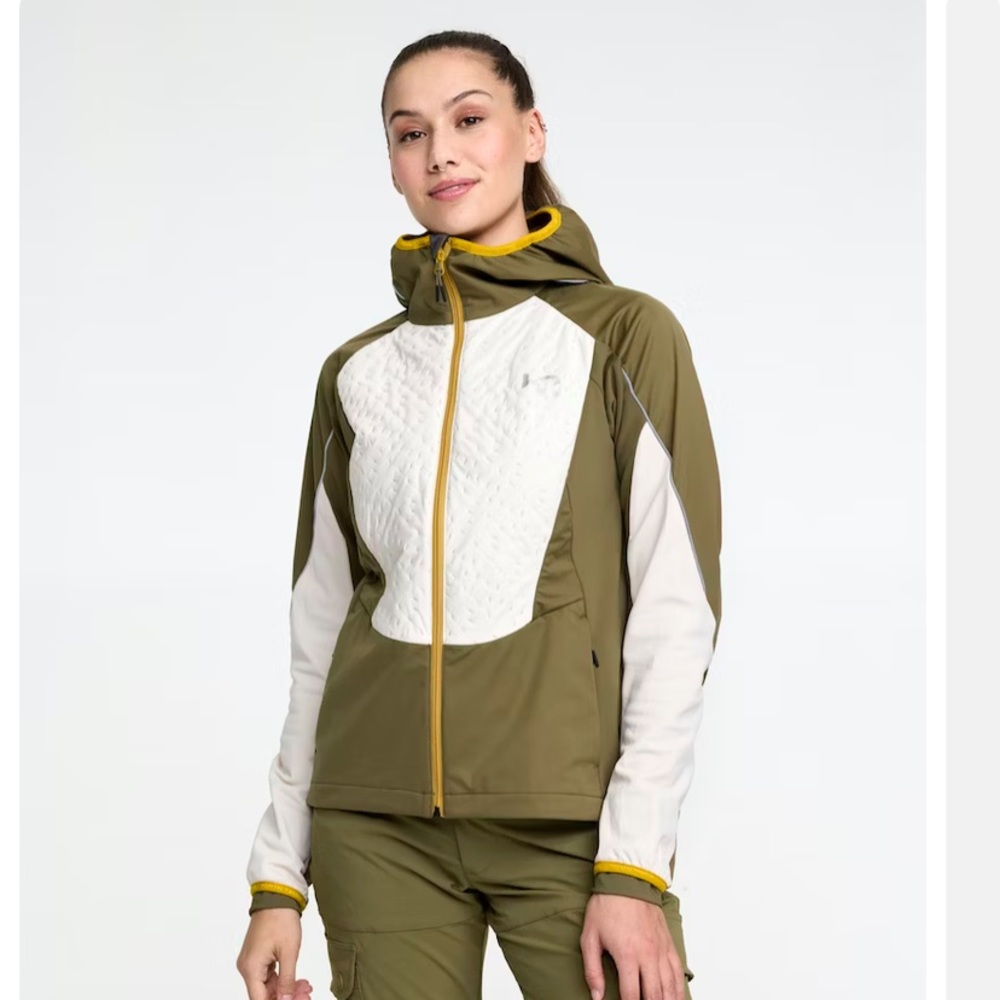 Kari Traa Olive Green, White & Yellow Ski Jacket